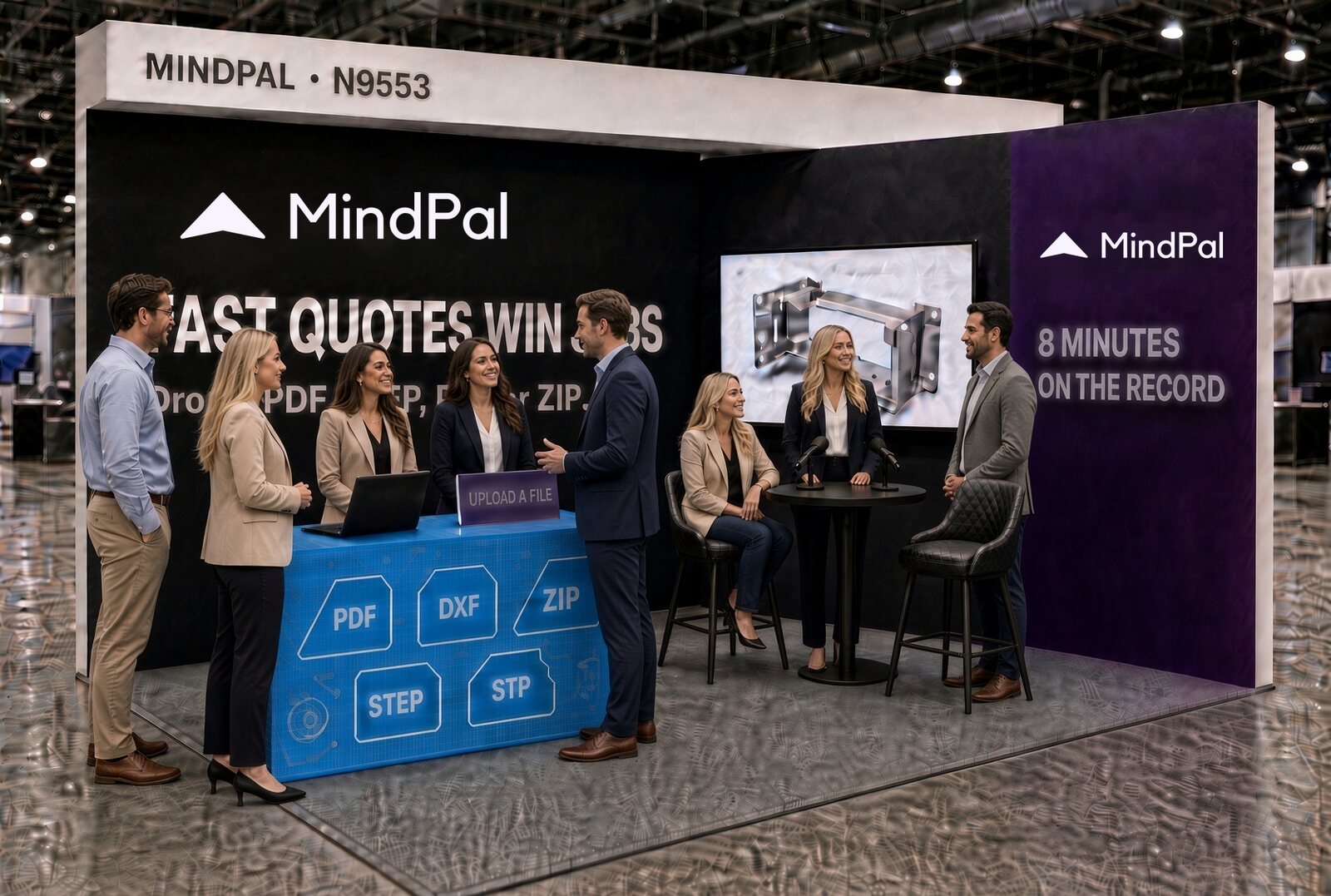 The MindPal booth N9553 at FabTech 2026